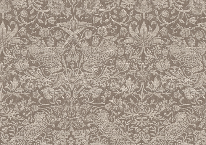 William Morris At Home Strawberry Thief, Woven Limestone - Twist&Fit Roman Blind - Image 8